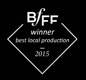 The winner logo for best local production at the Berlin Fashion Film Festival