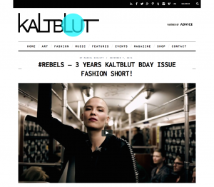 Kaltblut Magazine video feature of Final Rebel for the 3-year anniversary of the magazine