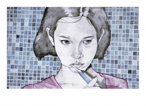an illustration by Jerome Schwartz entitled Asian Girl